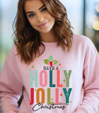 Christmas Holly Jolly Crewneck Sweatshirt, Holiday Sweater, Trending Christmas Sweatshirt