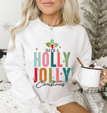 Christmas Holly Jolly Crewneck Sweatshirt, Holiday Sweater, Trending Christmas Sweatshirt