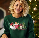 Christmas Santa Tis' The Season Crewneck Sweatshirt, Holiday Sweater, Trending Christmas Sweatshirt
