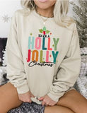 Christmas Holly Jolly Crewneck Sweatshirt, Holiday Sweater, Trending Christmas Sweatshirt