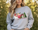 Christmas Santa Tis' The Season Crewneck Sweatshirt, Holiday Sweater, Trending Christmas Sweatshirt