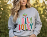 Christmas Holly Jolly Crewneck Sweatshirt, Holiday Sweater, Trending Christmas Sweatshirt