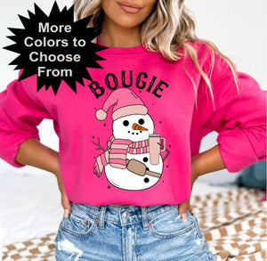 Christmas Boujie Snowman Crewneck Sweatshirt, Holiday Sweater, Trending Christmas Sweatshirt