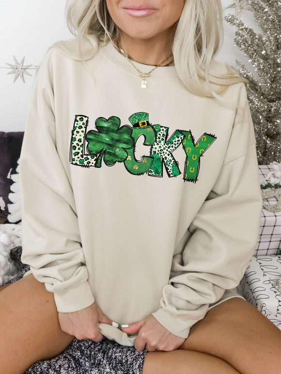 ADULT St Patricks Day Crewneck Sweatshirt - #0004