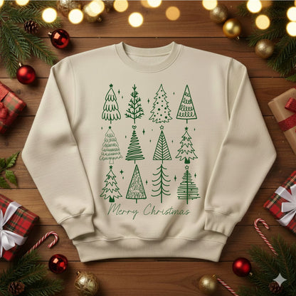 Festive Doodle Christmas Tree Sweatshirt /Tshirt (0004)