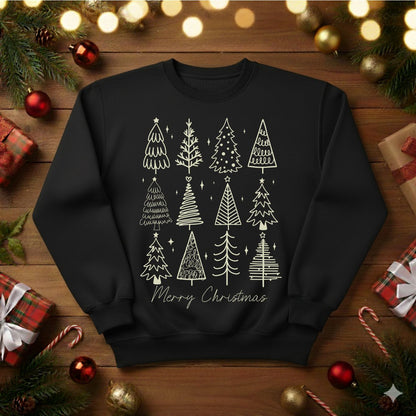 Festive Doodle Christmas Tree Sweatshirt /Tshirt (0004)