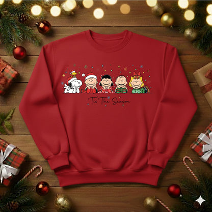 Classic Peanuts Gang Holiday Sweatshirt / Tshirt (0003)
