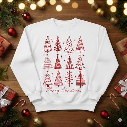 Festive Doodle Christmas Tree Sweatshirt /Tshirt (0004)