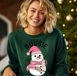 Christmas Boujie Snowman Crewneck Sweatshirt, Holiday Sweater, Trending Christmas Sweatshirt