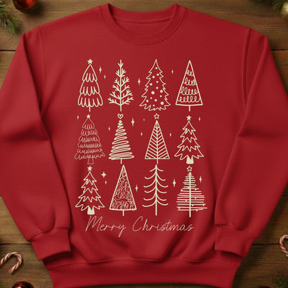 Festive Doodle Christmas Tree Sweatshirt /Tshirt (0004)