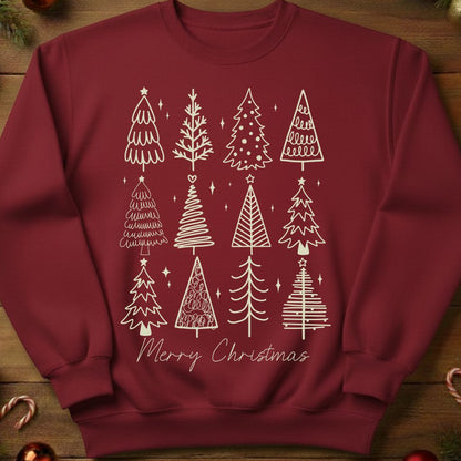 Festive Doodle Christmas Tree Sweatshirt /Tshirt (0004)