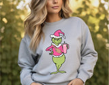 Stanley Cup Boujie Grinch, Crewneck Sweatshirt, Holiday Sweater, Trending Christmas Sweatshirt (0209)