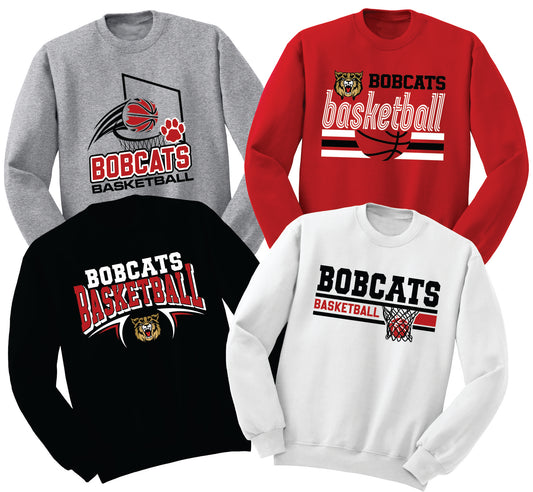 Bobcats Basketball Crewneck Sweatshirts