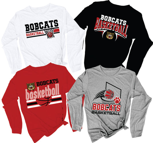 Bobcats Basketball Long Sleeve Tshirts