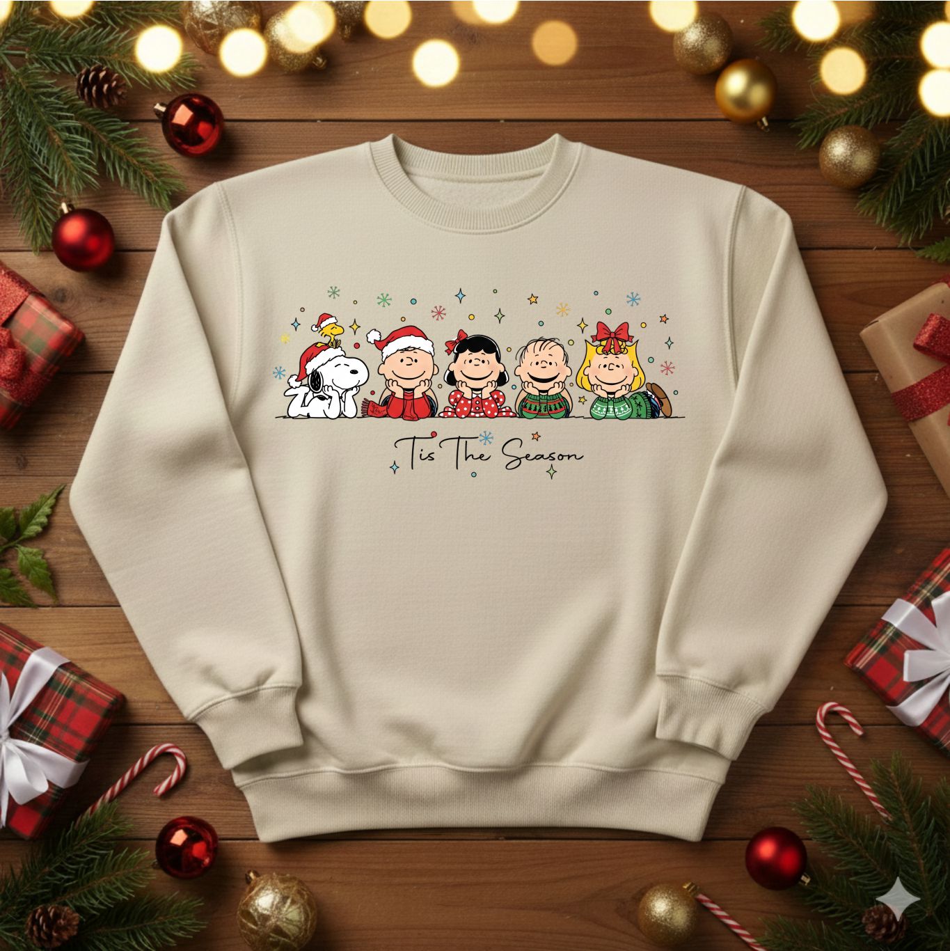 Classic Peanuts Gang Holiday Sweatshirt / Tshirt (0003)