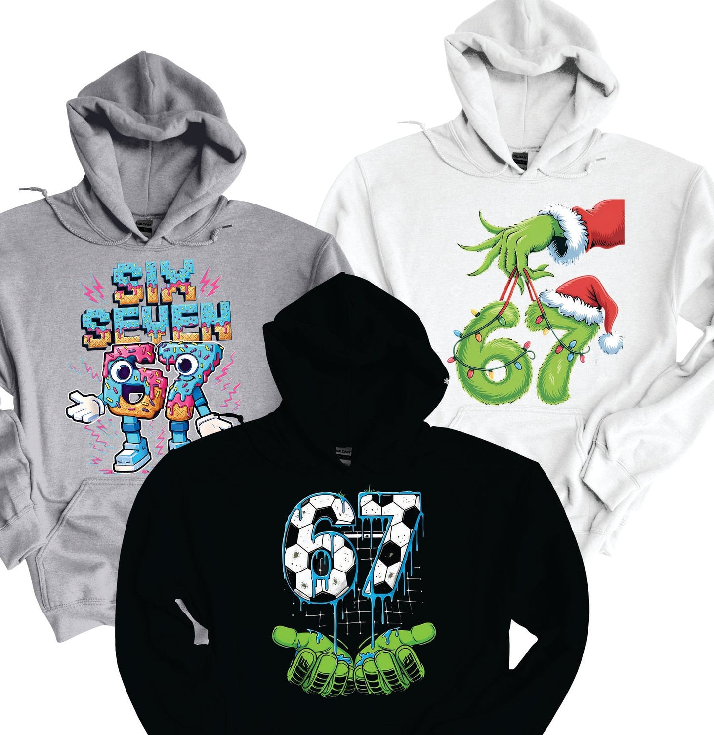 "67" Hooded Sweatshirsts - 29 DESIGNS TO CHOOSE FROM!!!!!